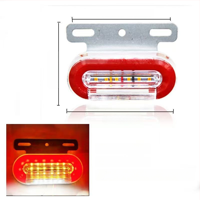 LED šoninė ženklinimo lemputė vilkikui, atspari vandeniui, 12/24V, IP67, Medžiaga: plieno plokštė + ABS korpusas, Tarnavimo laikas 50000 h