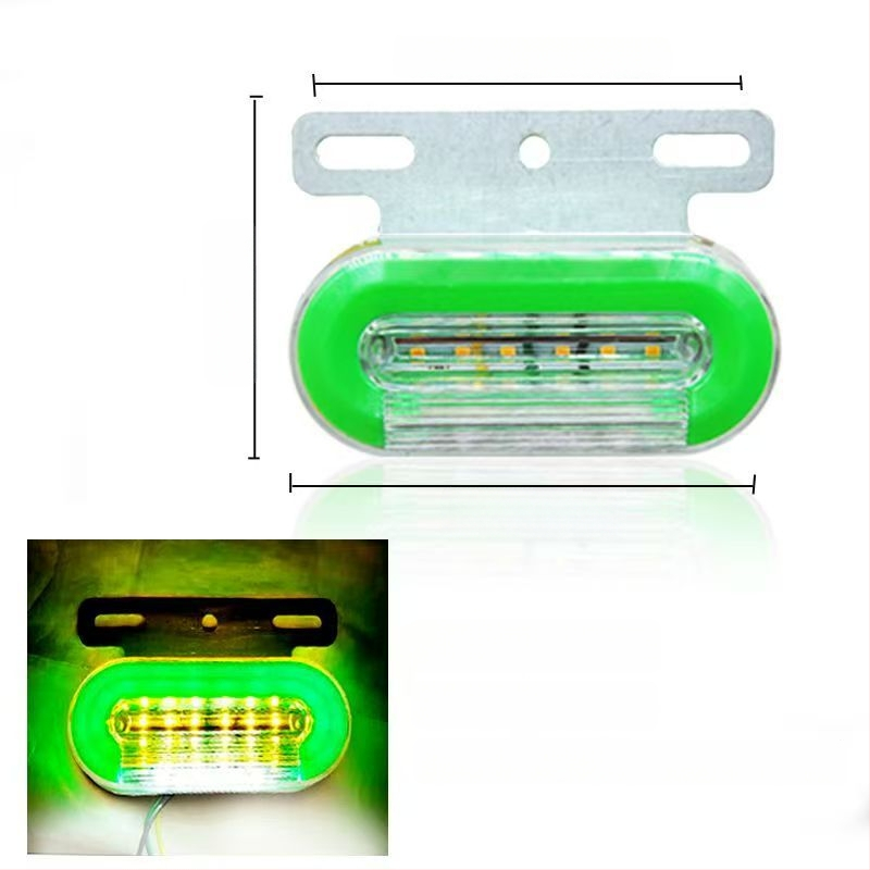 LED šoninė ženklinimo lemputė vilkikui, atspari vandeniui, 12/24V, IP67, Medžiaga: plieno plokštė + ABS korpusas, Tarnavimo laikas 50000 h