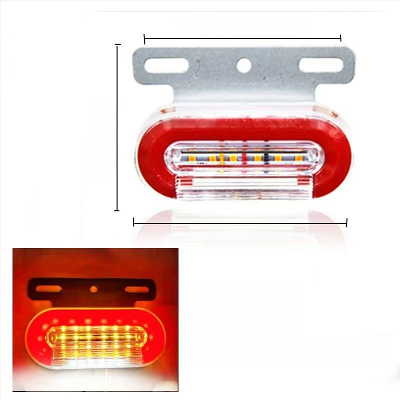 LED šoninė ženklinimo lemputė vilkikui, atspari vandeniui, 12/24V, IP67, Medžiaga: plieno plokštė + ABS korpusas, Tarnavimo laikas 50000 h