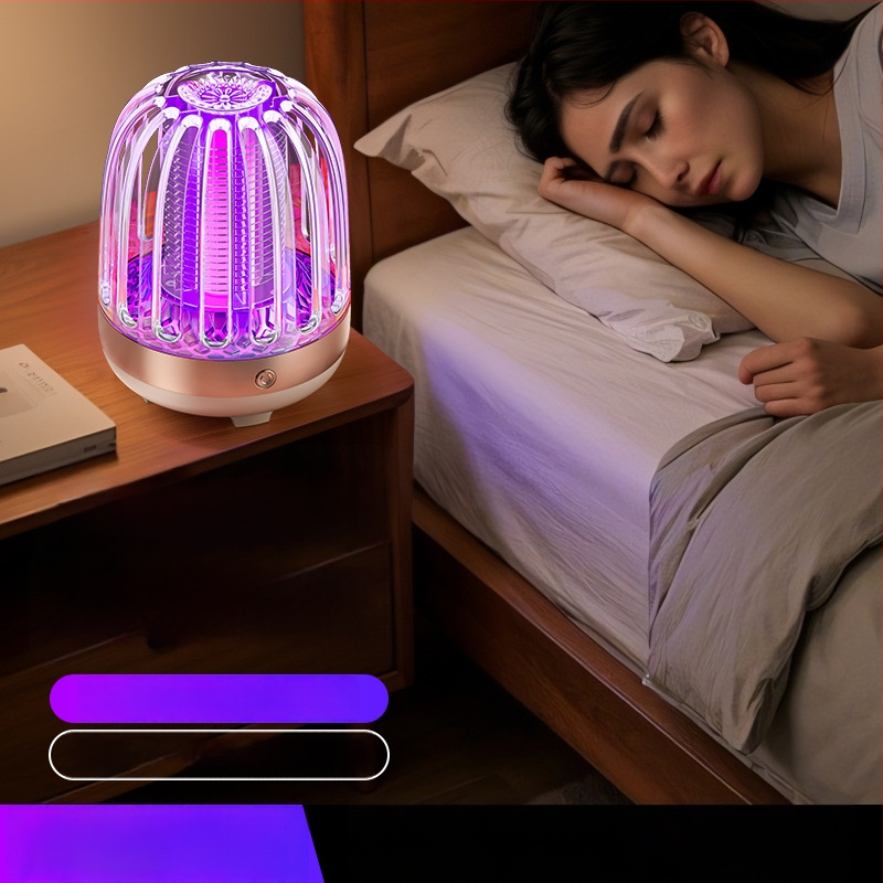 Unutarnja lampa za ubijanje komaraca, USB punjenje, UV svjetlo, hvatač komaraca za prostorije do 10 m², ugrađena baterija, minimalistički dizajn