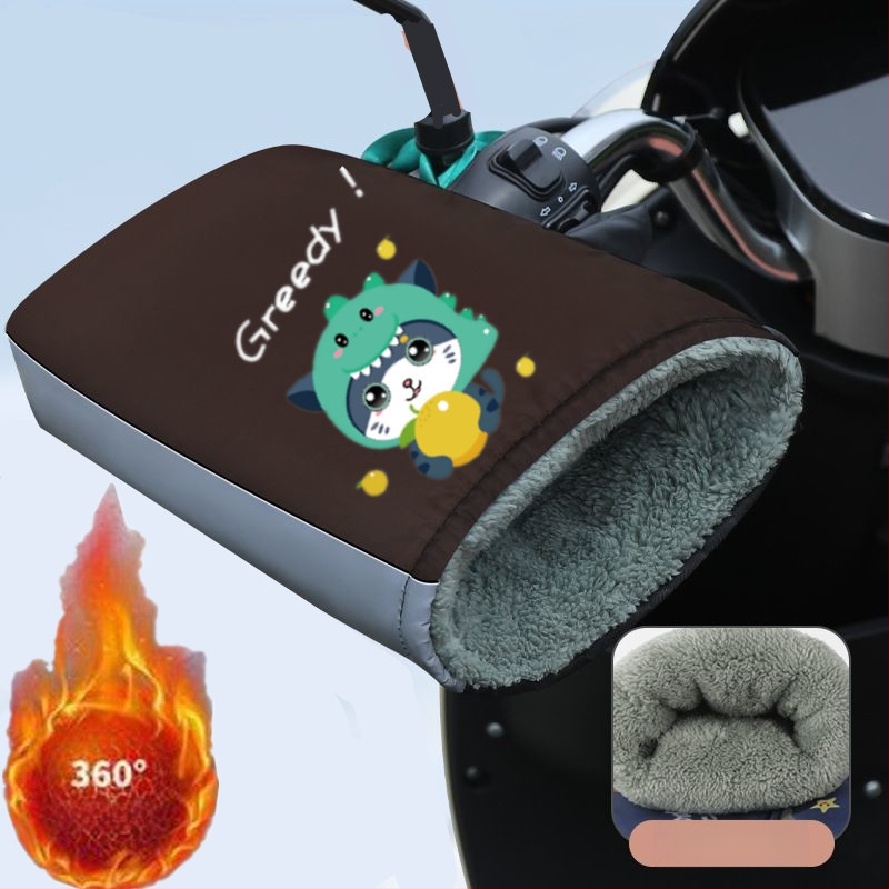 Fleece-béléssel ellátott kormányvédő elektromos járművekhez – vastagított, vízálló és meleg téli használatra