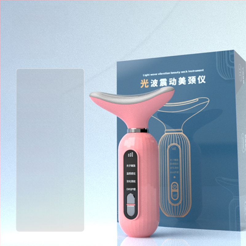 Kakla skaistuma ierīce ar vibrācijas masāžu, fotonisko skaistumu un mikrostrāvu – USB uzlāde, mājas lietošanai