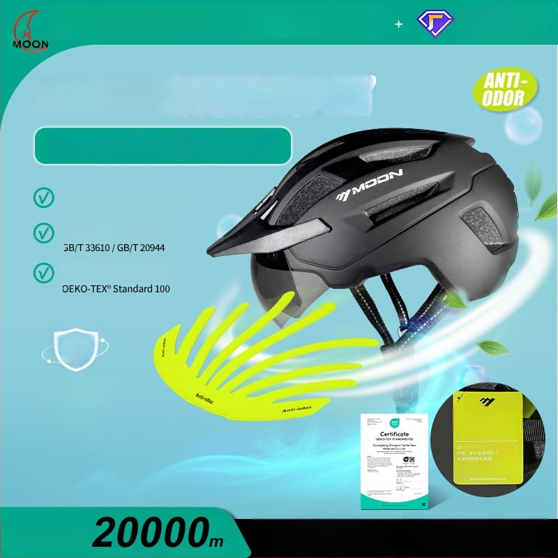 MOON κράνος ποδηλασίας με ενσωματωμένα γυαλιά – Unisex, ενήλικοι, PC EPS, λογότυπο εκτυπωμένο