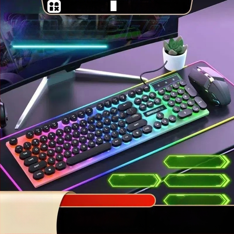 Комплект клавиатура и мишка, USB кабелно свързване, с числов клавиатура, без подсветка