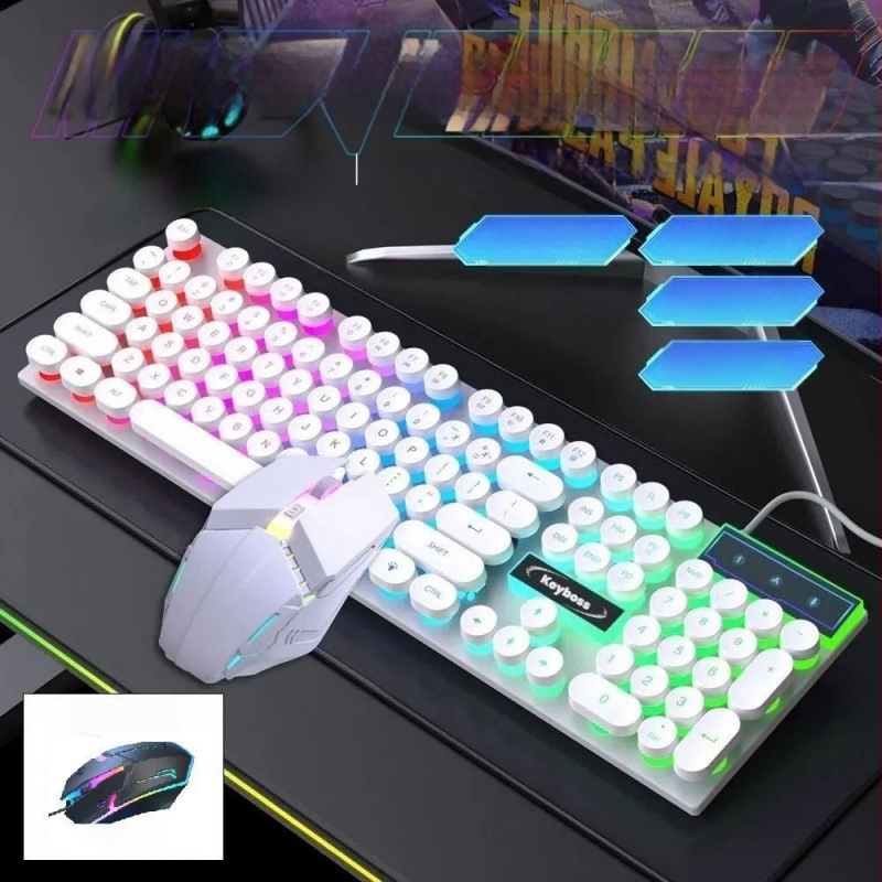 Комплект клавиатура и мишка, USB кабелно свързване, с числов клавиатура, без подсветка