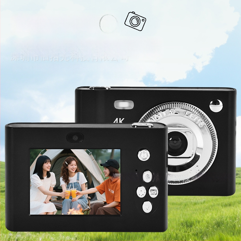 Selfie CCD skaitmeninė kamera su dvigubais objektyvais, 1/1.7'' CCD jutiklis, 24 MP, 8x optinis priartinimas, 2.3'' LCD