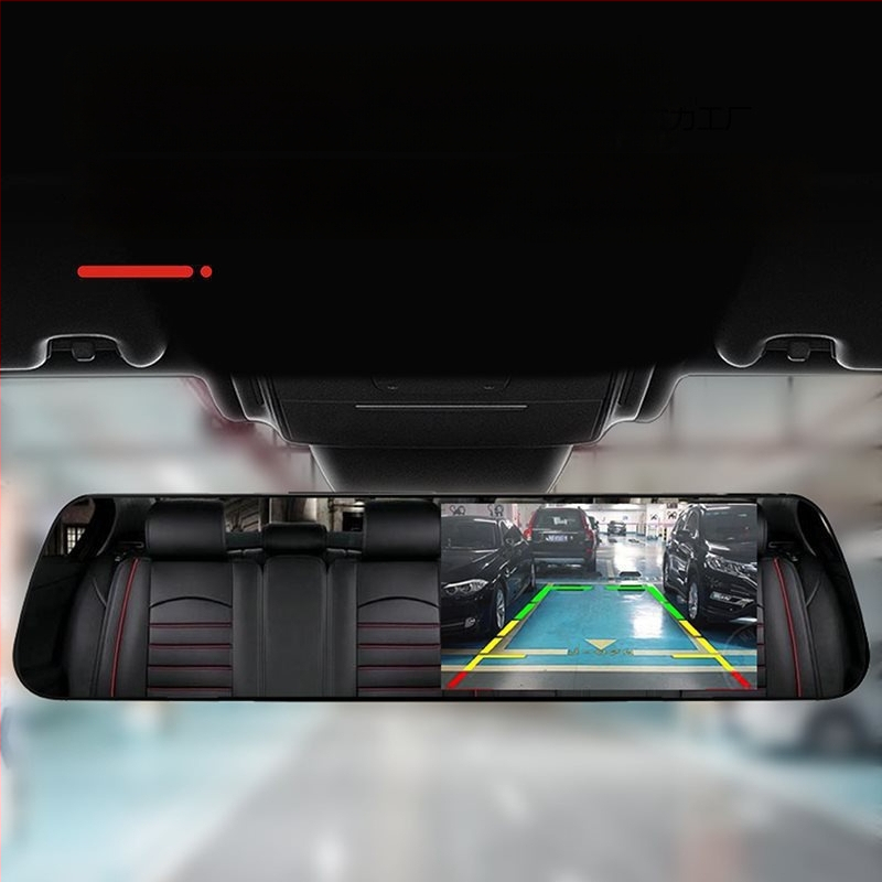 Automobilio vaizdo registratorius su priekyje ir gale kamera, 360° panoraminis vaizdas, F2.0 diafragma, 1080p, 4MP