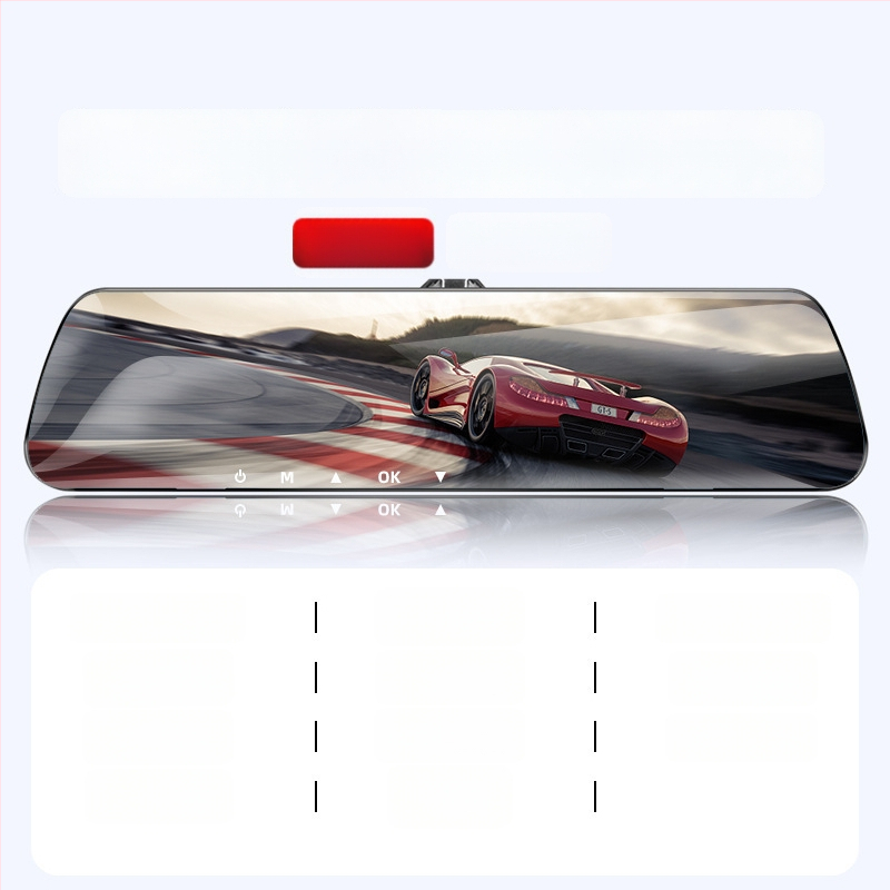 Automobilio vaizdo registratorius su priekyje ir gale kamera, 360° panoraminis vaizdas, F2.0 diafragma, 1080p, 4MP