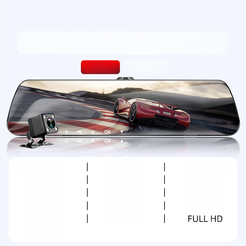 Automobilio vaizdo registratorius su priekyje ir gale kamera, 360° panoraminis vaizdas, F2.0 diafragma, 1080p, 4MP