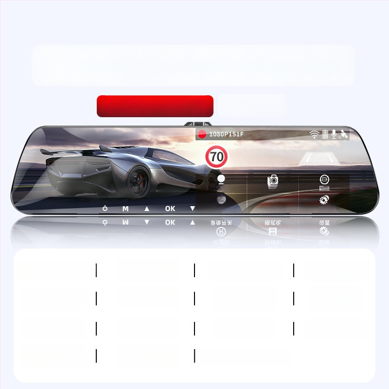 Automobilio vaizdo registratorius su priekyje ir gale kamera, 360° panoraminis vaizdas, F2.0 diafragma, 1080p, 4MP