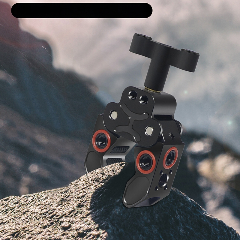 Kamera varázskar nehéz C-típusú fogóval, alumíniumötvözet, csőátmérő 15–40 mm, teherbírás 20 kg, tömeg 200 g