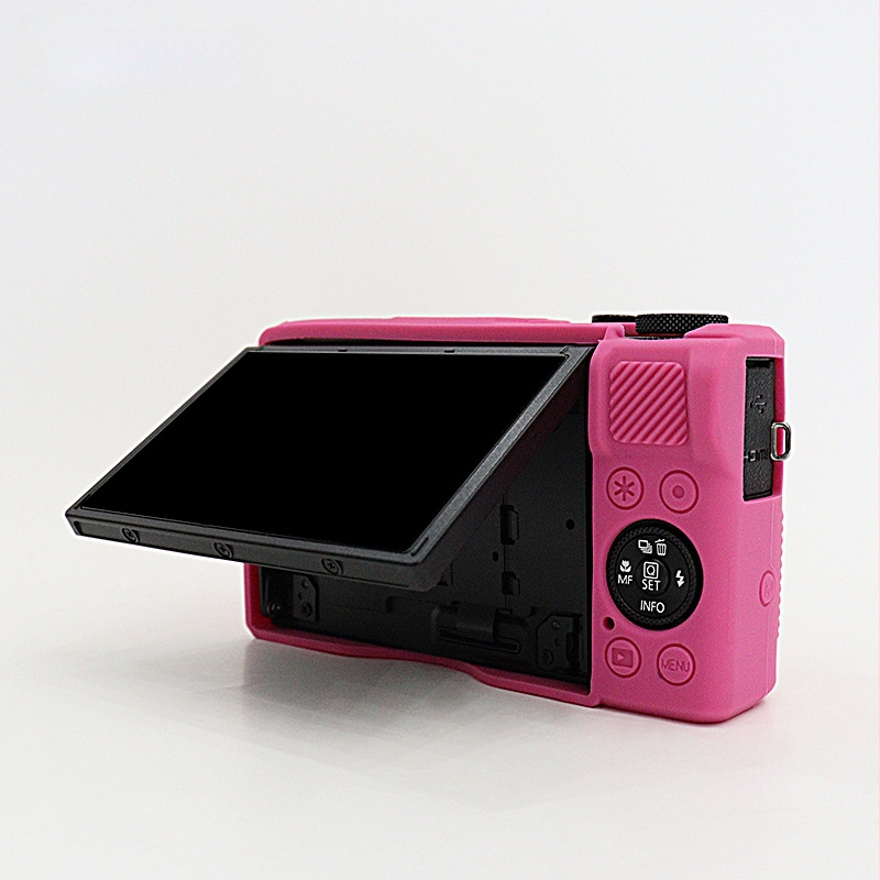 Silikoninis apsauginis dėklas Canon G7X Mark III fotoaparatui, atsparus dėvėjimuisi ir smūgiams.