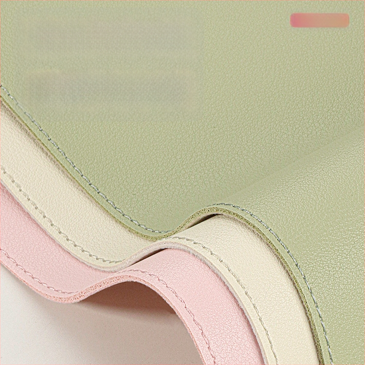 Ādas galda paliktnis, divpusējs, pretslīdēšana, karstā pārneses druka, logotipa druka iespējama, pielāgoti paraugi un zīmējumi