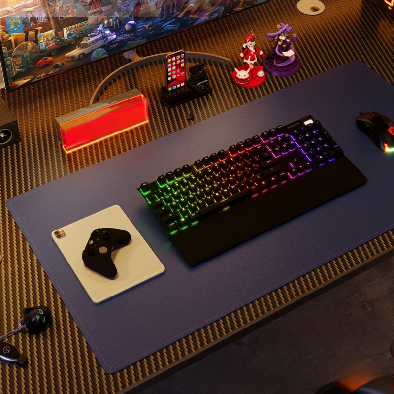 Ādas divpusēja galda paliktnis ar pretslīdējošu virsmu, logotipa drukāšana un pielāgošana