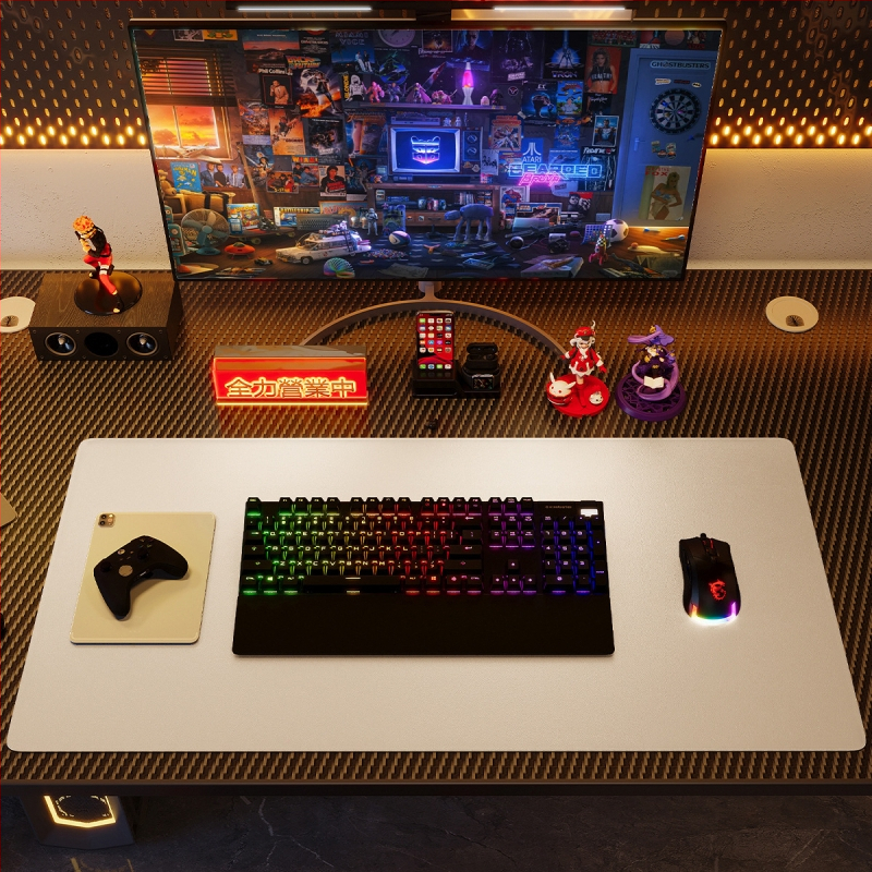 Ādas divpusēja galda paliktnis ar pretslīdējošu virsmu, logotipa drukāšana un pielāgošana