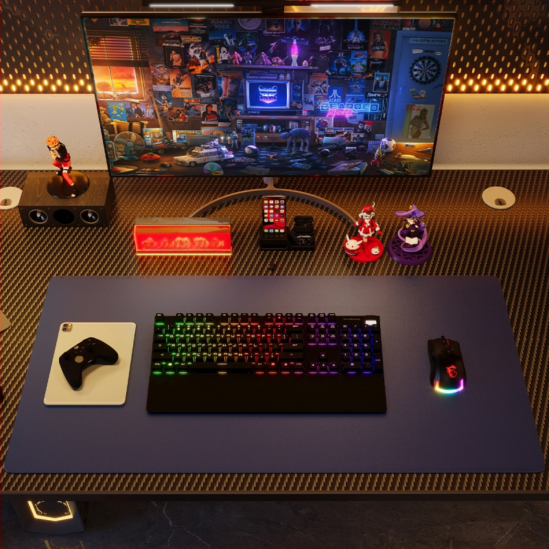 Ādas divpusēja galda paliktnis ar pretslīdējošu virsmu, logotipa drukāšana un pielāgošana