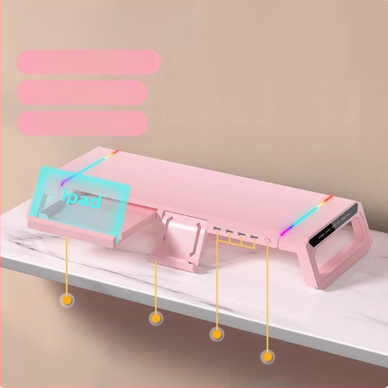 T1 monitora pacēlājs no Core Ice Zun — ABS plastmasa, piemērots monitoriem, svars 1,72 kg