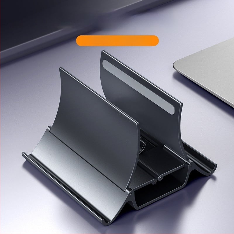 Portatīvā klēpjdatora vertikālais statīvs ar gravitācijas uzglabāšanu, augšupvērsts galda turētājs ar dzesēšanas atbalstu, modelis Gravity bracket, svars 371 g