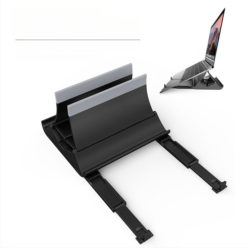 Portatīvā klēpjdatora vertikālais statīvs ar gravitācijas uzglabāšanu, augšupvērsts galda turētājs ar dzesēšanas atbalstu, modelis Gravity bracket, svars 371 g