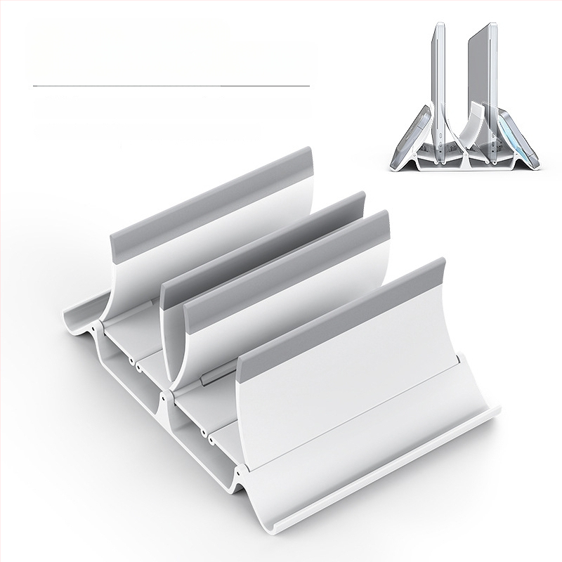 Portatīvā klēpjdatora vertikālais statīvs ar gravitācijas uzglabāšanu, augšupvērsts galda turētājs ar dzesēšanas atbalstu, modelis Gravity bracket, svars 371 g