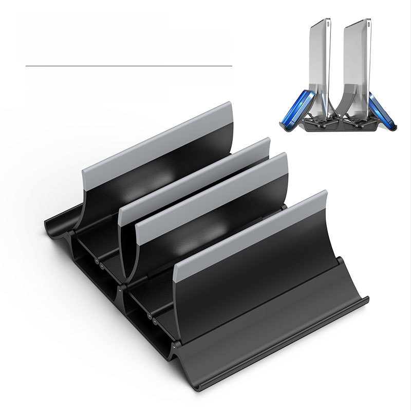 Portatīvā klēpjdatora vertikālais statīvs ar gravitācijas uzglabāšanu, augšupvērsts galda turētājs ar dzesēšanas atbalstu, modelis Gravity bracket, svars 371 g