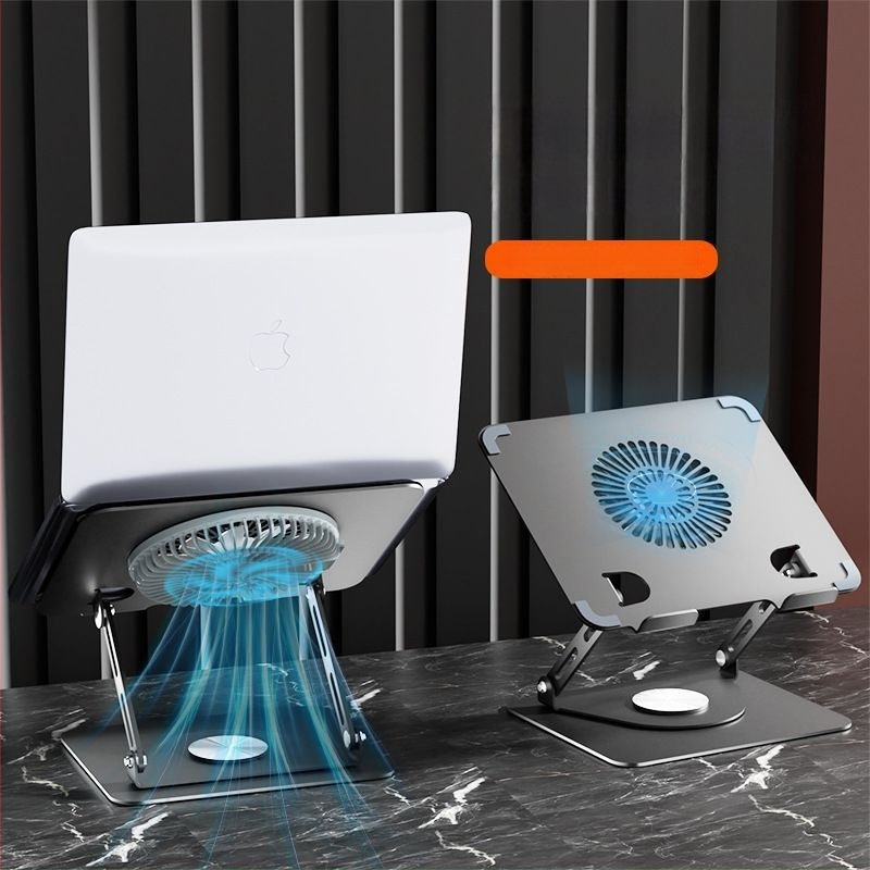 Klēpjdatora statīvs ar 360° pagriezienu, integrēta dzesēšana, atdalāms RGB ventilators