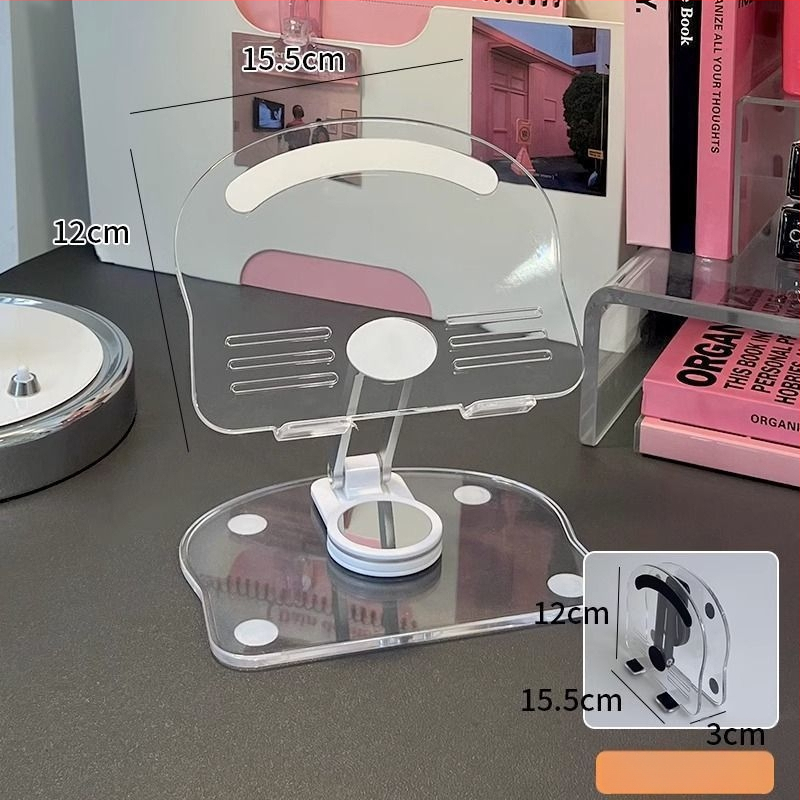 Regulējams galda turētājs telefonam un planšetdatoram, no akrila materiāla, universāla saderība