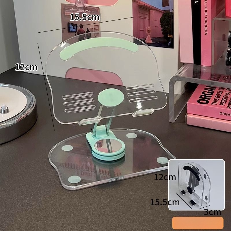 Regulējams galda turētājs telefonam un planšetdatoram, no akrila materiāla, universāla saderība