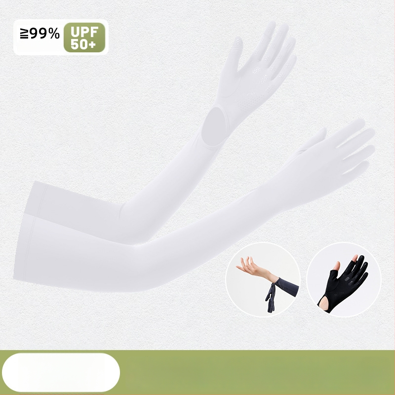 Ръкави за открито с UV защита, длан против подхлъзване, едночастен дизайн, пълни пръсти, нейлонов плат