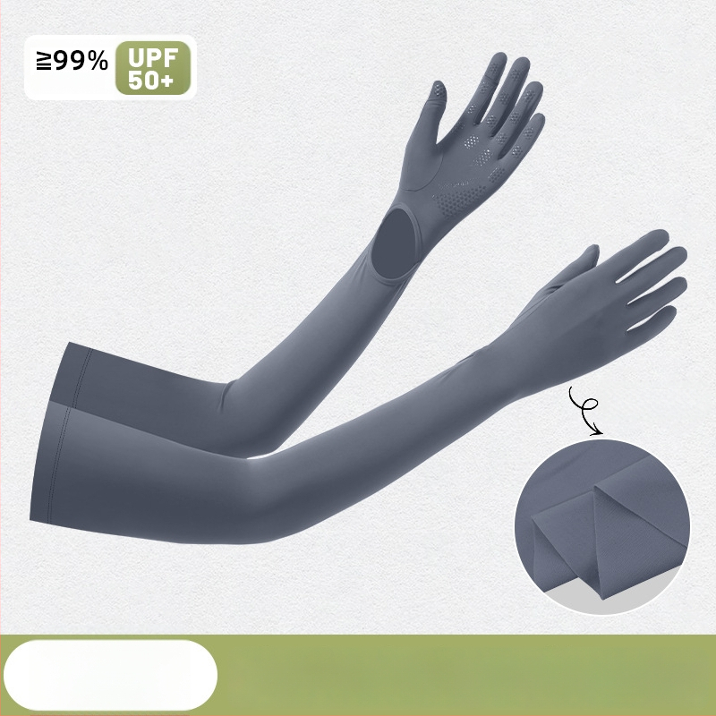 Ръкави за открито с UV защита, длан против подхлъзване, едночастен дизайн, пълни пръсти, нейлонов плат