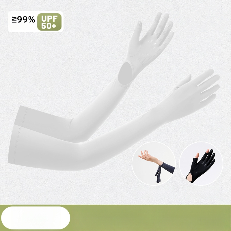 Ръкави за открито с UV защита, длан против подхлъзване, едночастен дизайн, пълни пръсти, нейлонов плат