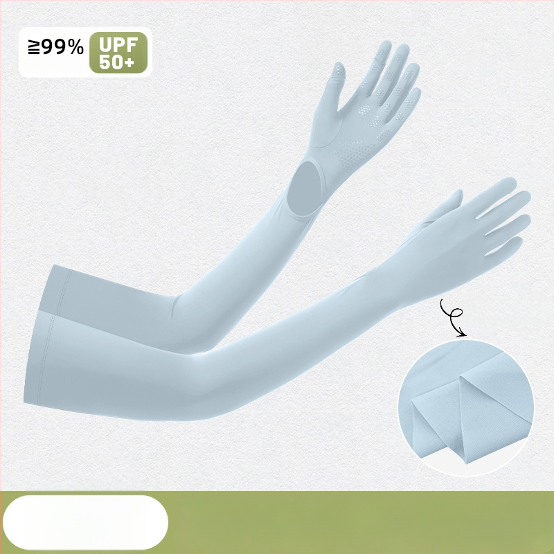 Ръкави за открито с UV защита, длан против подхлъзване, едночастен дизайн, пълни пръсти, нейлонов плат