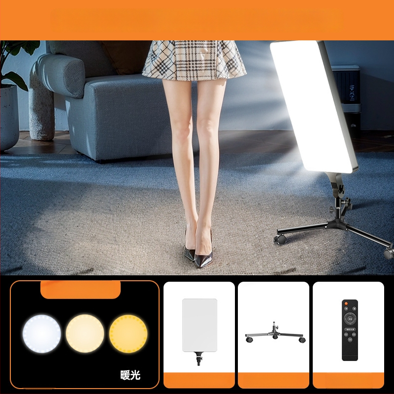 Portatiivne fotograafia valgus reguleeritava heleduse ja värvitemperatuuriga, ilma eraldi toiteallikata