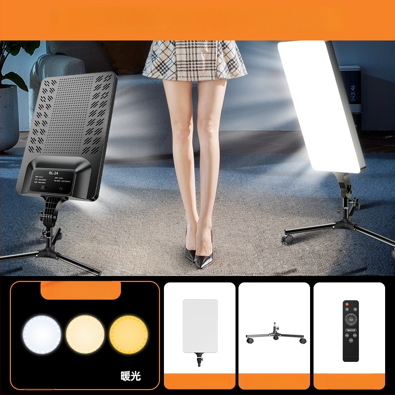 Portatiivne fotograafia valgus reguleeritava heleduse ja värvitemperatuuriga, ilma eraldi toiteallikata