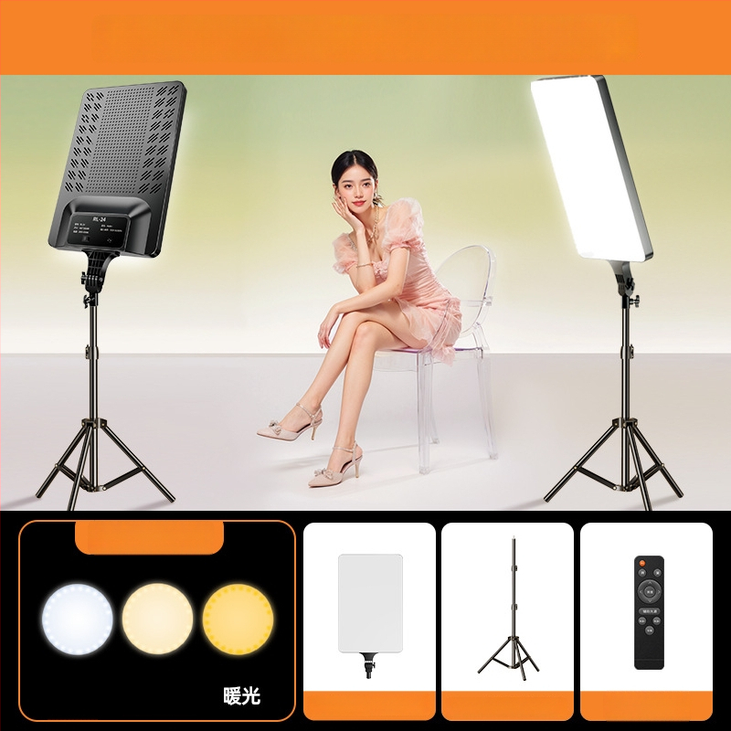 Portatiivne fotograafia valgus reguleeritava heleduse ja värvitemperatuuriga, ilma eraldi toiteallikata