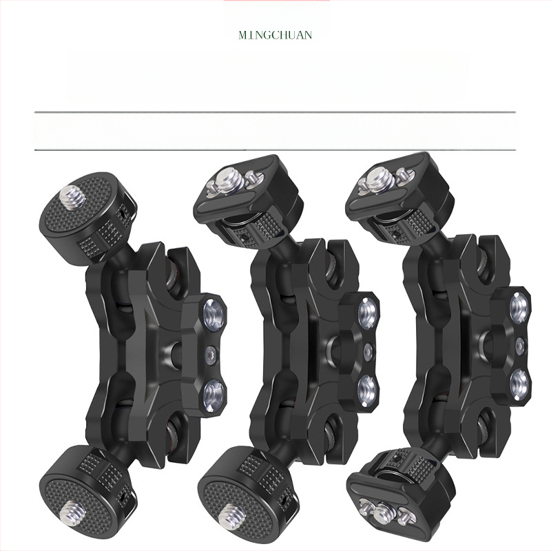 Reguliuojamas magiškos rankos su 1/4 ir 3/8 sriegiais, aliuminio lydinys, apkrova 2-5 kg, svoris 120 g