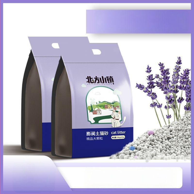 Котешки пясък на основата на бентонит, фини гранули, ниска прашност, лимонов аромат, за възрастни котки