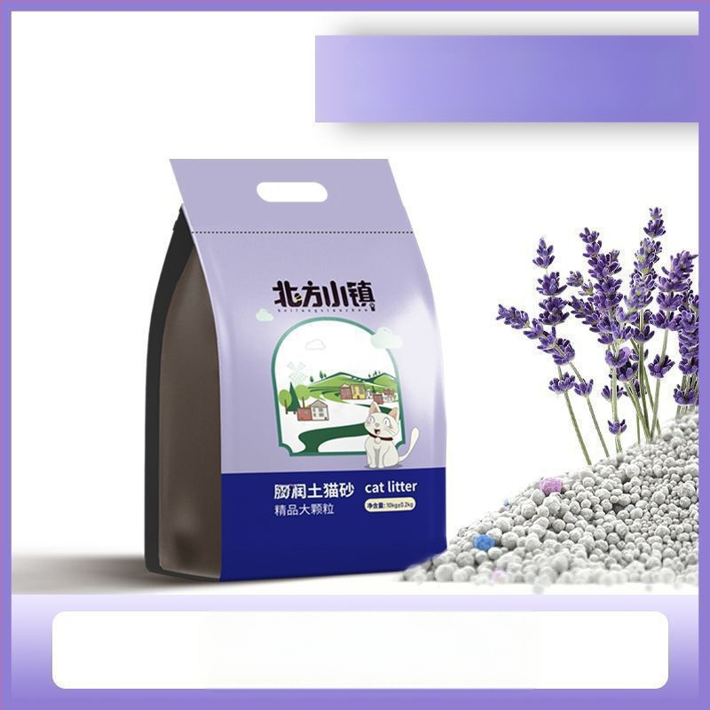 Котешки пясък на основата на бентонит, фини гранули, ниска прашност, лимонов аромат, за възрастни котки