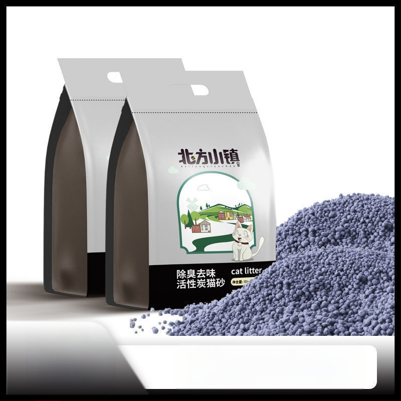 Котешки пясък на основата на бентонит, фини гранули, ниска прашност, лимонов аромат, за възрастни котки