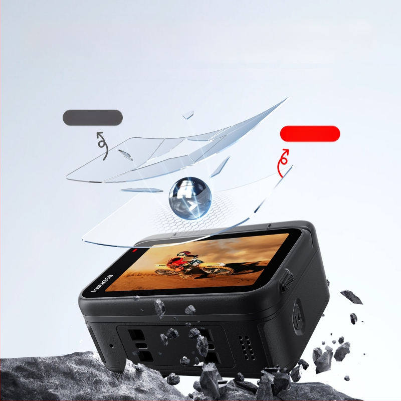 Insta360 AcePro2 ekranų ir objektyvo apsauga — kietas stiklas, AR antiatspindėjimo danga