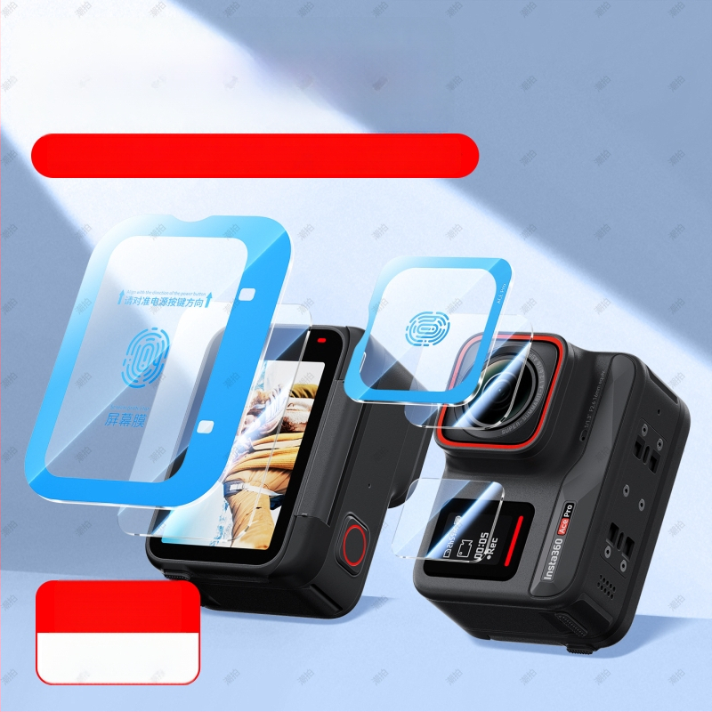 Insta360 AcePro2 ekranų ir objektyvo apsauga — kietas stiklas, AR antiatspindėjimo danga