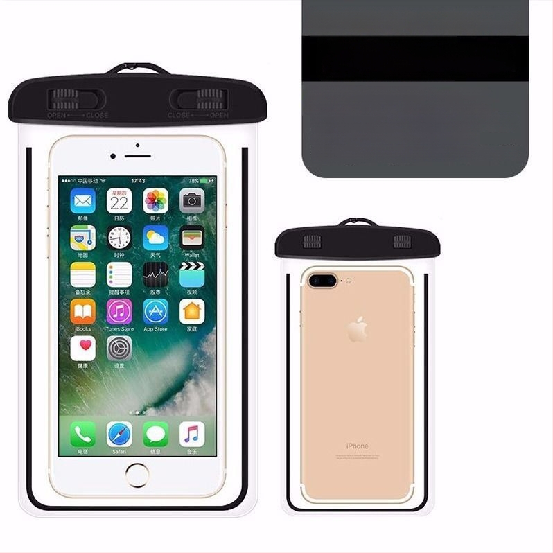 PU vízálló telefontok úszáshoz és búvárkodáshoz, érintőképernyő-kompatibilis, víz alatti táska nyakpánttal