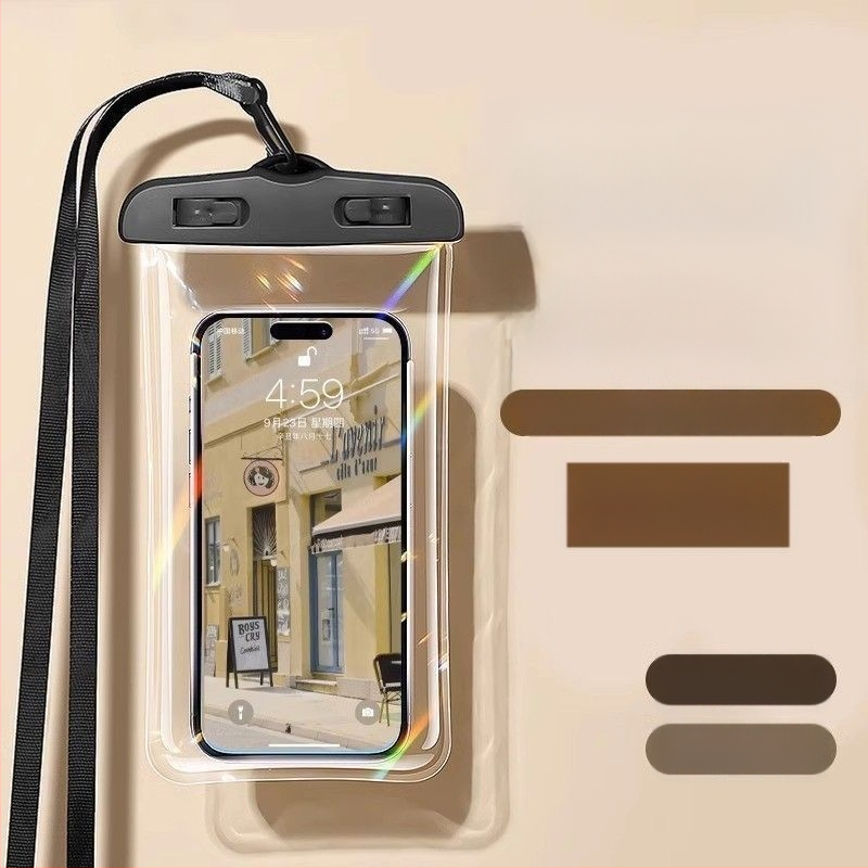 PU vízálló telefontok úszáshoz és búvárkodáshoz, érintőképernyő-kompatibilis, víz alatti táska nyakpánttal