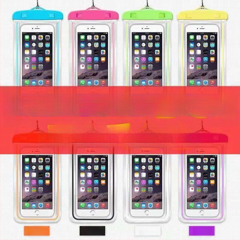 PU vízálló telefontok úszáshoz és búvárkodáshoz, érintőképernyő-kompatibilis, víz alatti táska nyakpánttal