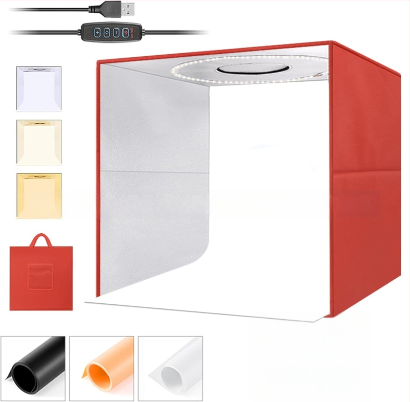 LT40 kompakti studijos fotografinio komplektas su Oxford audiniu, svoris 2 kg, vieno žingsnio surinkimas