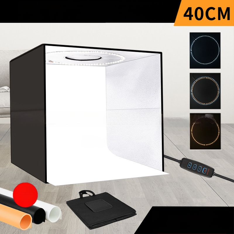 LT40 kompakti studijos fotografinio komplektas su Oxford audiniu, svoris 2 kg, vieno žingsnio surinkimas