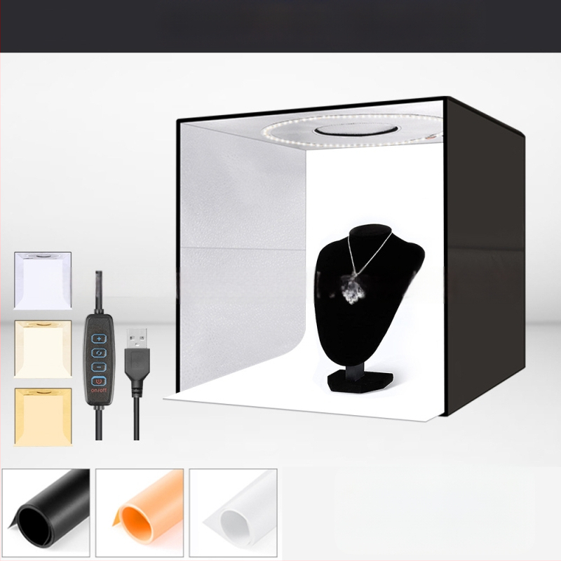 LT40 kompakti studijos fotografinio komplektas su Oxford audiniu, svoris 2 kg, vieno žingsnio surinkimas