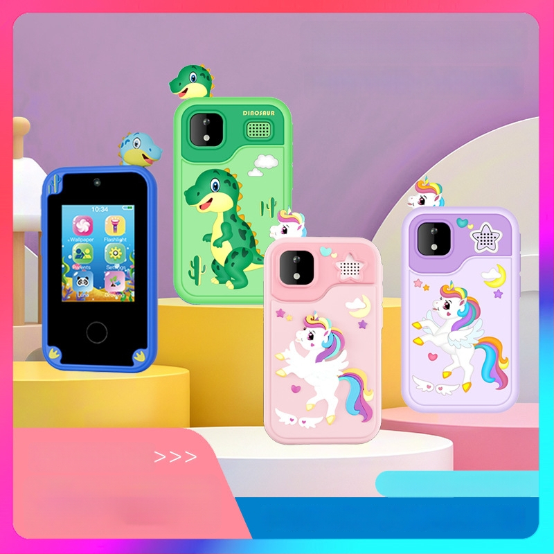 Детска камера с тема единорог и динозавър, модел D13, TF карта за съхранение, сензор до 1 MP, снимане и видеозапис, игри, филтри и стикери