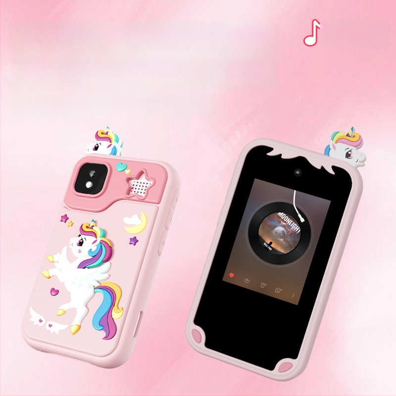 Детска камера с тема единорог и динозавър, модел D13, TF карта за съхранение, сензор до 1 MP, снимане и видеозапис, игри, филтри и стикери