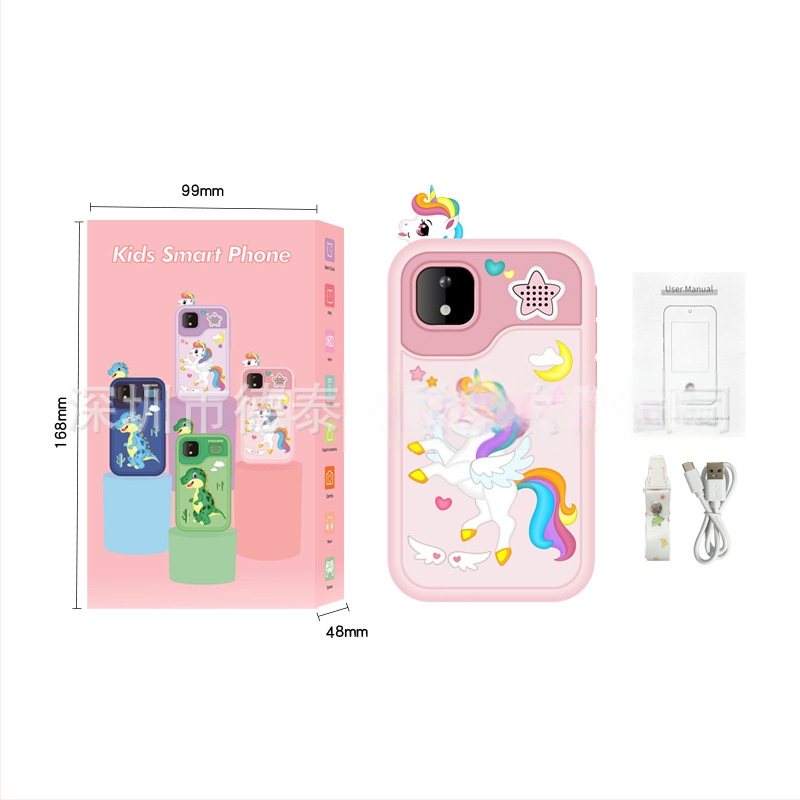 Детска камера с тема единорог и динозавър, модел D13, TF карта за съхранение, сензор до 1 MP, снимане и видеозапис, игри, филтри и стикери